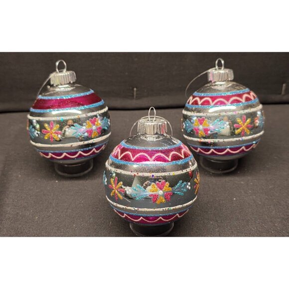 Christopher Radko Shiny Brite Vintage Style Glass Christmas Ornaments - Picture 2 of 6